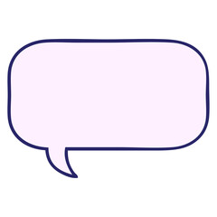 cute cartoon of a speech bubble in bright neon color