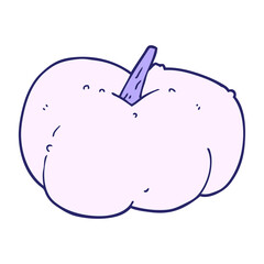 cartoon pumpkin squash in bright neon color