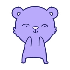bear cartoon chraracter in bright neon color