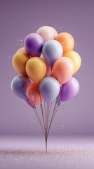 Celebrate victory with these congratulatory balloons designed for the winner of a competition. They float in the air, emphasizing lightness and sophistication. , creating a clean and minimalist visual