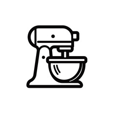 Stand mixer for preparing dough in modern kitchen design  