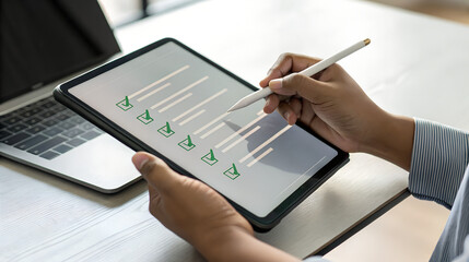 Digital Checklist on Tablet Efficient Task Management & Productivity