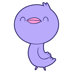 cartoon bird in bright neon color