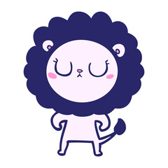 cartoon lion in bright neon color
