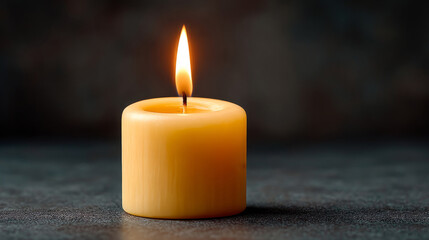 Flickering birthday candle in dark atmosphere for celebrations and events