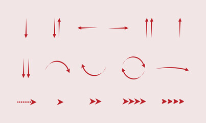 Premium arrows set design vector