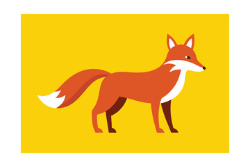 Obraz premium A Drawing Of A Fox With A Brown Background With A