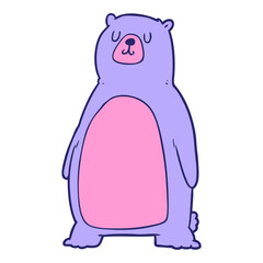 cartoon bear in bright neon color