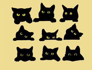 Fototapeta premium seamless pattern with cats