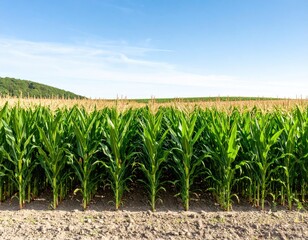 Cornfield under a vibrant sky