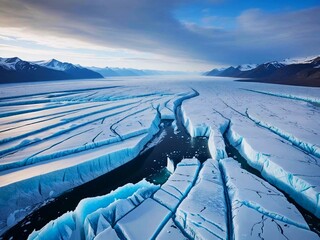 Abschmelzende Gletscherlandschaft
