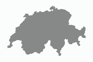 Fototapeta premium Vector graphic artwork suitable for print and web containing flat detailed map of SWITZERLAND