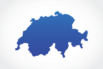 Vector graphic artwork suitable for print and web containing flat detailed map of SWITZERLAND
