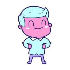 Obraz premium cartoon friendly man in bright neon color