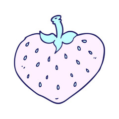 cartoon strawberry in bright neon color