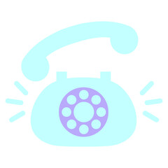 ringing telephone in bright neon color