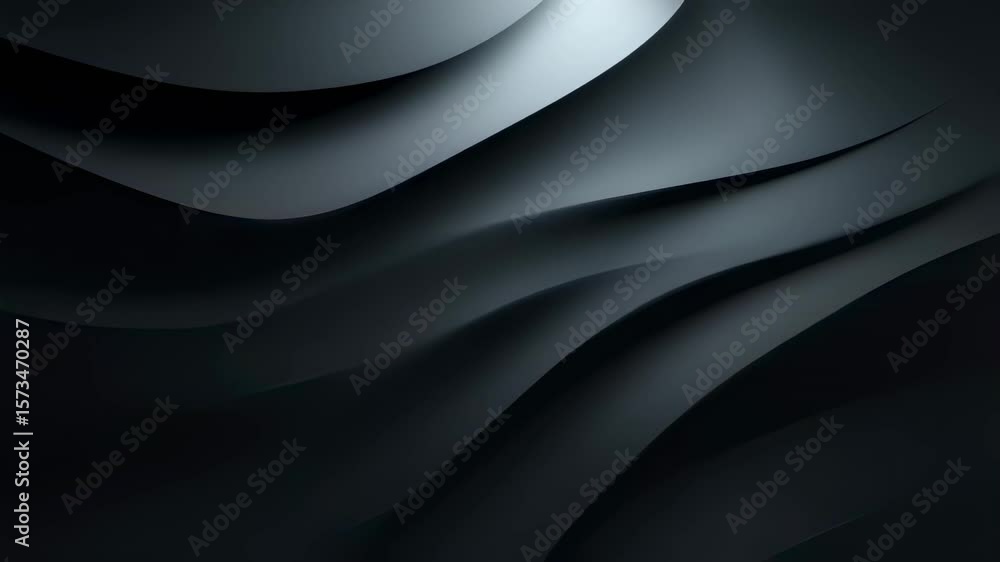 Poster smooth, dark waves create an abstract background, providing a sophisticated and elegant design with 