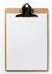 clipboard with blank paper