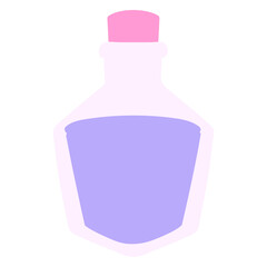 cartoon potion bottle in bright neon color