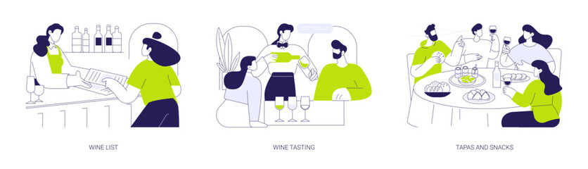 Wine bar isolated cartoon vector illustrations se