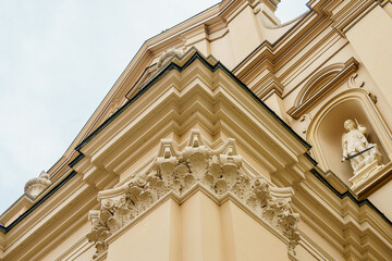 richly decorated capital crowning the pilaster of a religious building