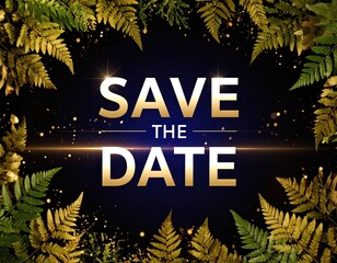 Golden fern save the date