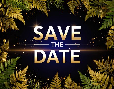 Golden fern save the date