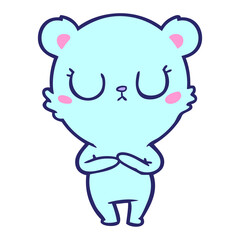 bear cartoon chraracter in bright neon color