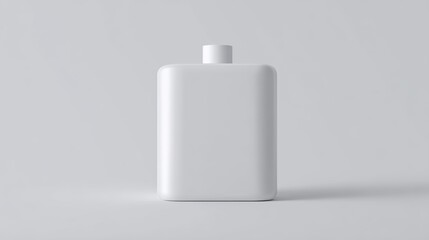 A minimalist perfume bottle design, clean and modern. A simple, elegant, and sophisticated design of a fragrance bottle on a neutral backdrop, perfect for showcasing scents.