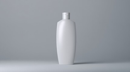 A sleek, minimalist design features a clean, empty bottle, the epitome of modern elegance and product presentation, ready for branding.