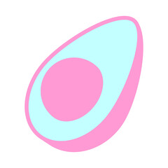 avocado in bright neon color