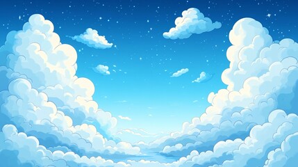 Night Sky Cloudscape, Above, Calm, Vivid