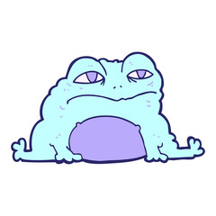 cartoon toad in bright neon color