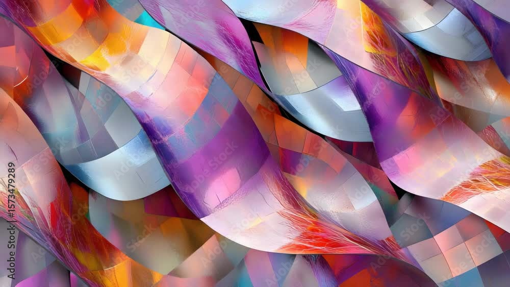Poster vibrant colorful abstract background with dynamic swirls and shapes for creative design projects