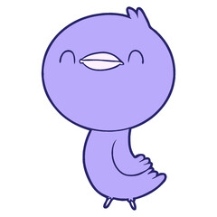 cartoon bird in bright neon color