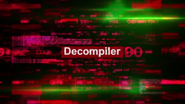 Decompiler Words Related to Hacking HiTech Backgrounds