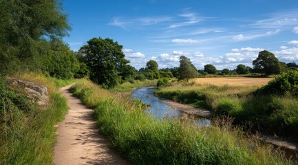 Beautiful river landscape nature photography