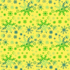 Christmas ice scribble seamless snowflakes pattern for wrapping paper and fabric