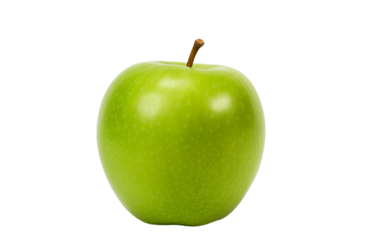 Fresh Granny Smith apple presented on a black background transparent PNG, isolated background