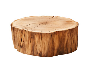 Isolated wood slice reveals tree rings on a clean background transparent PNG, isolated background