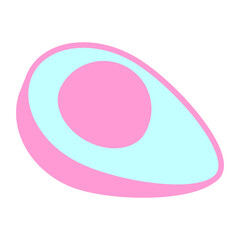 avocado in bright neon color