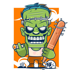 Happy Halloween greetings template vector. Vector illustration.