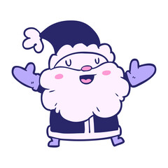 cartoon santa claus in bright neon color
