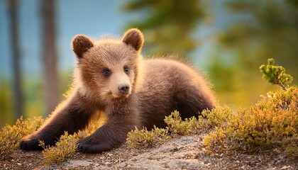 Obraz premium brown bear cub