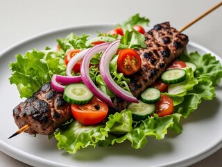 Fleischspie&szlig; mit frischen Salat