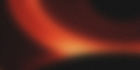 Abstract orange grainy gradient background. Noise texture. Background design. Black. semicircle. Colorful background for design. Banner, poster.