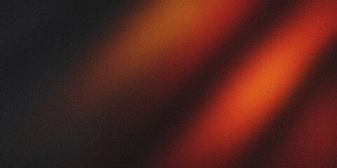 Abstract orange grainy gradient background. Noise texture. lines. Black. Colorful background for design. Banner, poster. Color combination.