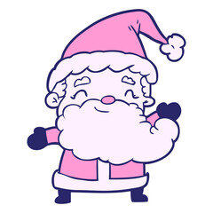 cartoon santa claus in bright neon color
