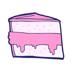 cartoon cake in bright neon color