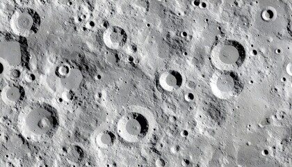 Gray moon surface with craters